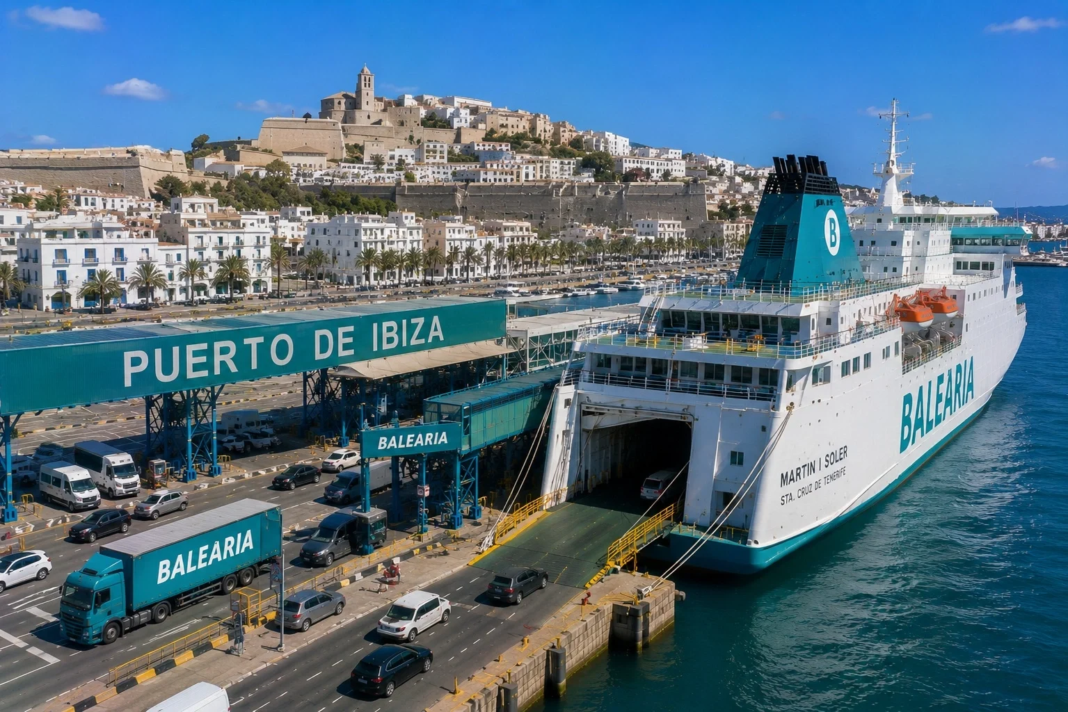 Puerto de ferry de Ibiza y terminal de ferris de pasajeros